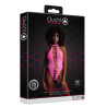 Ouch! Glow Body échancré ouvert à l'entrejambe avec dos nu Rose Fluo